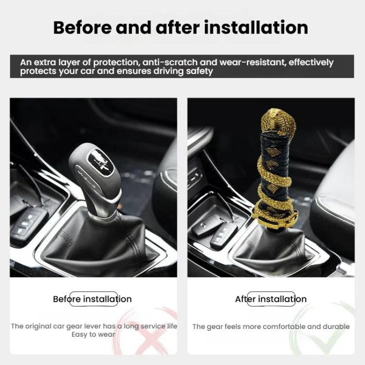 Universal Car Short Cobra Gear Knob Modification(Gold) - Shift Knob by buy2fix | Online Shopping UK | buy2fix