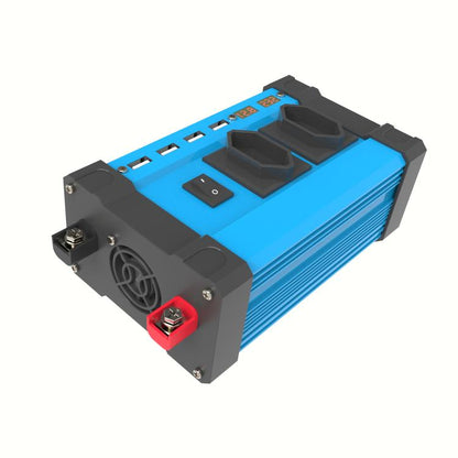 Gurxun 4 USB Ports Digital Display Modified Square Wave Inverter, Spec: 300W Brazil Plug 12V To 220V - Modified Square Wave by Gurxun | Online Shopping UK | buy2fix