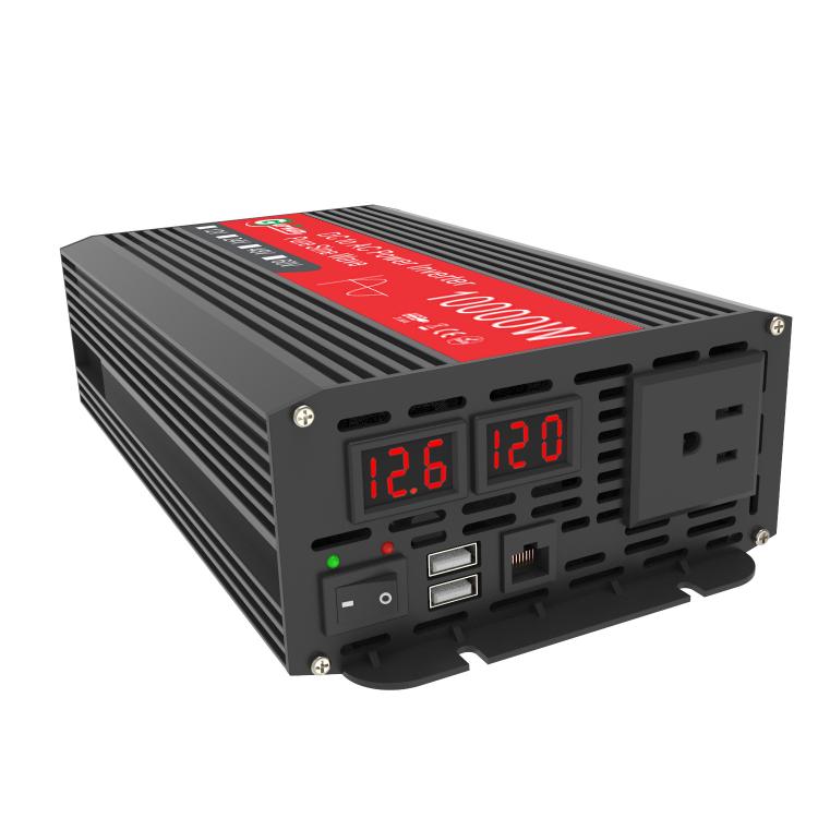 Gurxun 1500W Dual USB Fast Charger Dual Digital Display Pure Sine Wave Inverter, Spec: US Plug 12V To 110V - Pure Sine Wave by Gurxun | Online Shopping UK | buy2fix