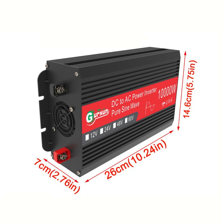 Gurxun 1500W Dual USB Fast Charger Dual Digital Display Pure Sine Wave Inverter, Spec: Brazil Plug 12V To 110V - Pure Sine Wave by Gurxun | Online Shopping UK | buy2fix