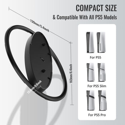 For PS5 / PS5 Slim / PS5 Pro Game Console Desktop Vertical Stand Non-Slip Base(Gray) - Holder by buy2fix | Online Shopping UK | buy2fix