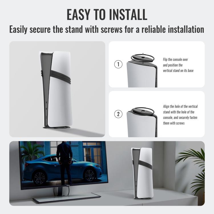 For PS5 / PS5 Slim / PS5 Pro Game Console Desktop Vertical Stand Non-Slip Base(Blue) - Holder by buy2fix | Online Shopping UK | buy2fix