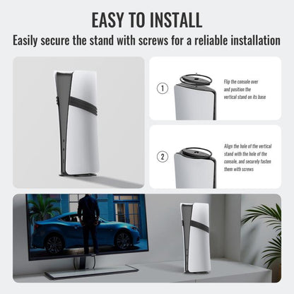 For PS5 / PS5 Slim / PS5 Pro Game Console Desktop Vertical Stand Non-Slip Base(Silver) - Holder by buy2fix | Online Shopping UK | buy2fix