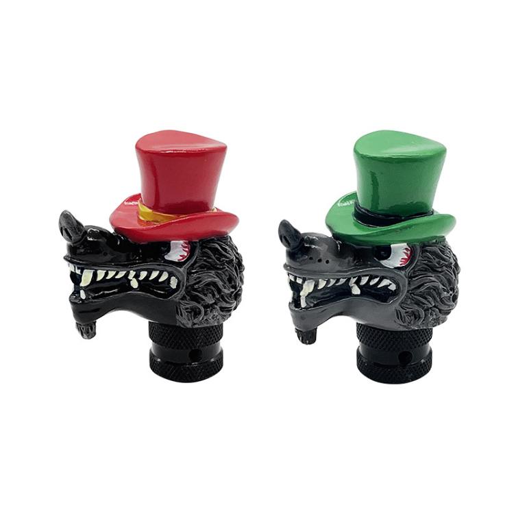 Wolf Head Detachable Car Manual Gear Lever Modification(Green) - Shift Knob by buy2fix | Online Shopping UK | buy2fix