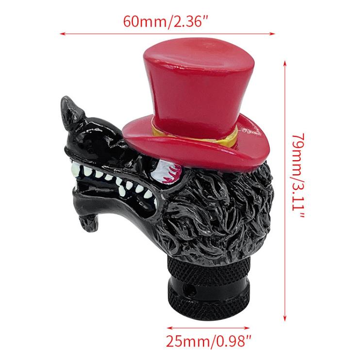 Wolf Head Detachable Car Manual Gear Lever Modification(Red) - Shift Knob by buy2fix | Online Shopping UK | buy2fix