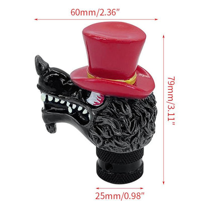 Wolf Head Detachable Car Manual Gear Lever Modification(Red) - Shift Knob by buy2fix | Online Shopping UK | buy2fix