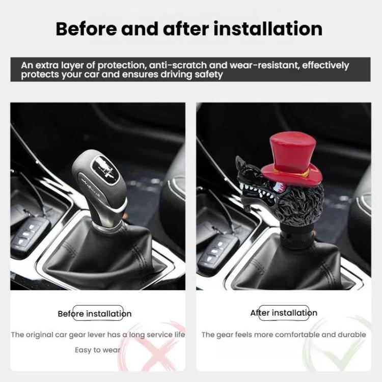 Wolf Head Detachable Car Manual Gear Lever Modification(Green) - Shift Knob by buy2fix | Online Shopping UK | buy2fix