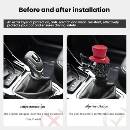 Wolf Head Detachable Car Manual Gear Lever Modification(Green) - Shift Knob by buy2fix | Online Shopping UK | buy2fix
