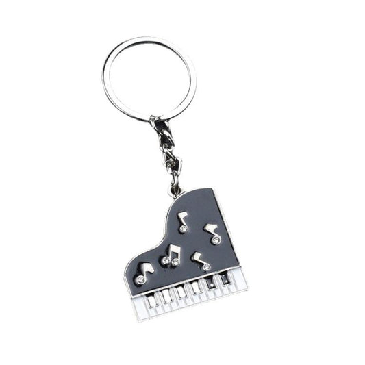 Diamond Dripping Glue Piano Metal Keychain Pendant - Key Rings by buy2fix | Online Shopping UK | buy2fix
