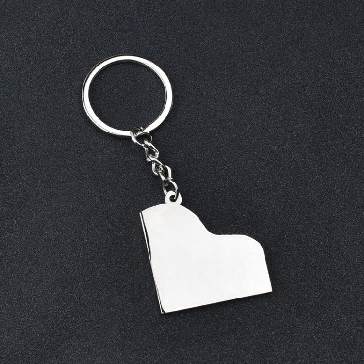 Diamond Dripping Glue Piano Metal Keychain Pendant - Key Rings by buy2fix | Online Shopping UK | buy2fix