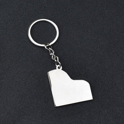 Diamond Dripping Glue Piano Metal Keychain Pendant - Key Rings by buy2fix | Online Shopping UK | buy2fix