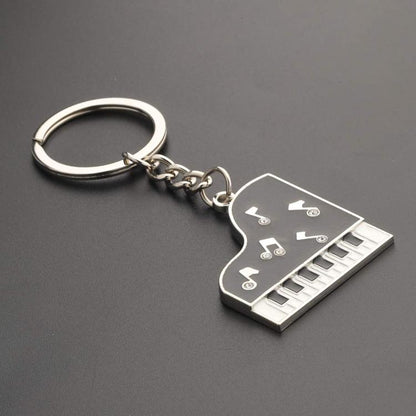 Diamond Dripping Glue Piano Metal Keychain Pendant - Key Rings by buy2fix | Online Shopping UK | buy2fix