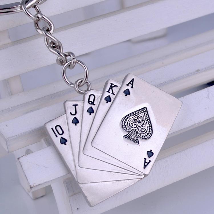 Poker Metal Car Key Chain Pendant - Key Rings by buy2fix | Online Shopping UK | buy2fix