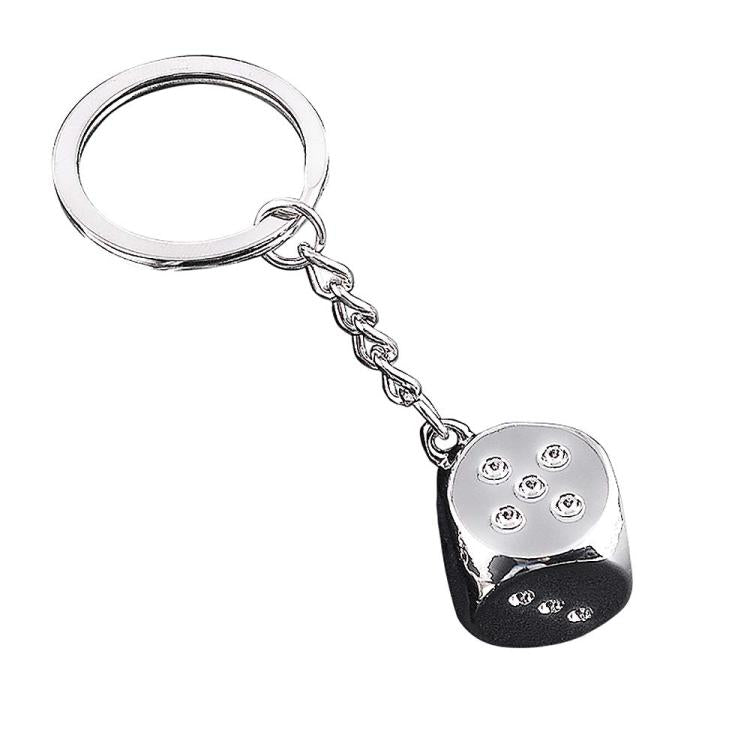 Dice Metal Keychain Pendant(14mm) - Key Rings by buy2fix | Online Shopping UK | buy2fix