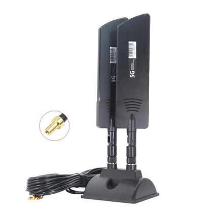 42dbi 5G Router External Antenna Outdoor Long Range WiFi Signal Coverage Booster, Spec: TS9 Black - SMA/RP-SMA Antenna by buy2fix | Online Shopping UK | buy2fix