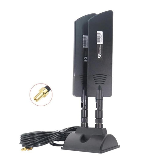 42dbi 5G Router External Antenna Outdoor Long Range WiFi Signal Coverage Booster, Spec: TS9 Black - SMA/RP-SMA Antenna by buy2fix | Online Shopping UK | buy2fix