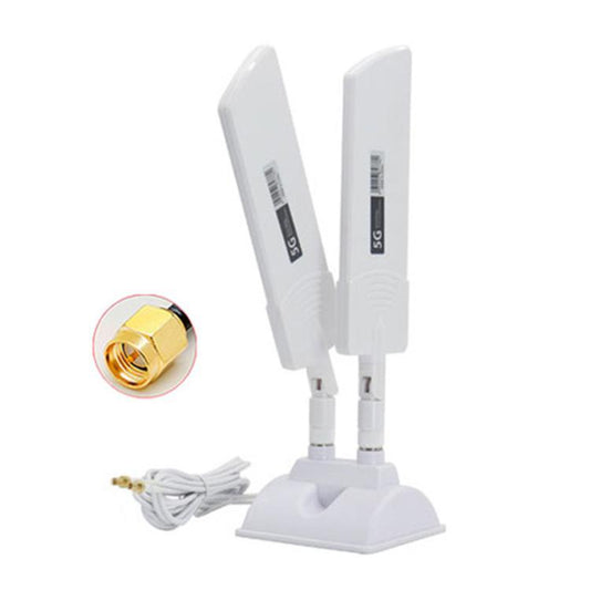 42dbi 5G Router External Antenna Outdoor Long Range WiFi Signal Coverage Booster, Spec: SMA Male White - SMA/RP-SMA Antenna by buy2fix | Online Shopping UK | buy2fix