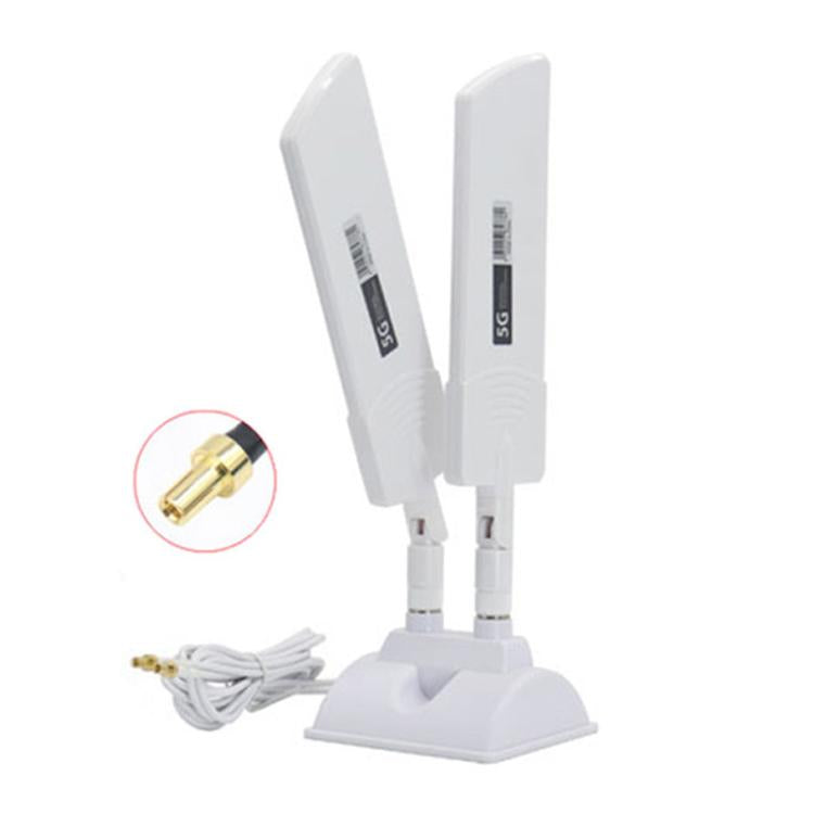 42dbi 5G Router External Antenna Outdoor Long Range WiFi Signal Coverage Booster, Spec: TS9 White - SMA/RP-SMA Antenna by buy2fix | Online Shopping UK | buy2fix