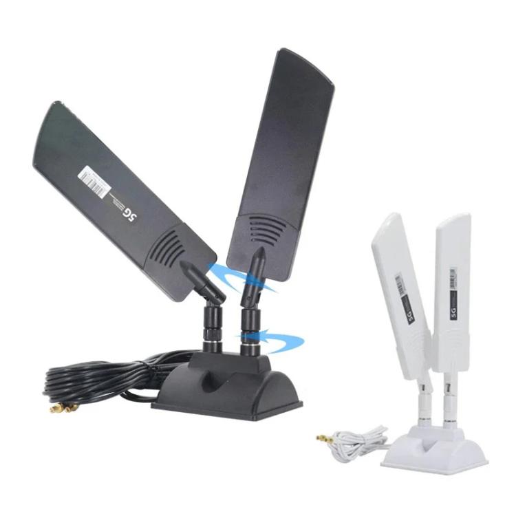 42dbi 5G Router External Antenna Outdoor Long Range WiFi Signal Coverage Booster, Spec: TS9 Black - SMA/RP-SMA Antenna by buy2fix | Online Shopping UK | buy2fix