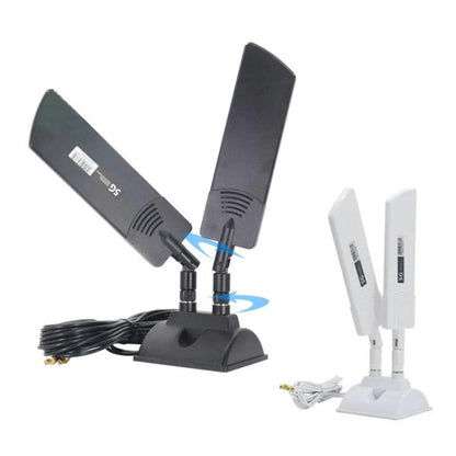 42dbi 5G Router External Antenna Outdoor Long Range WiFi Signal Coverage Booster, Spec: TS9 Black - SMA/RP-SMA Antenna by buy2fix | Online Shopping UK | buy2fix