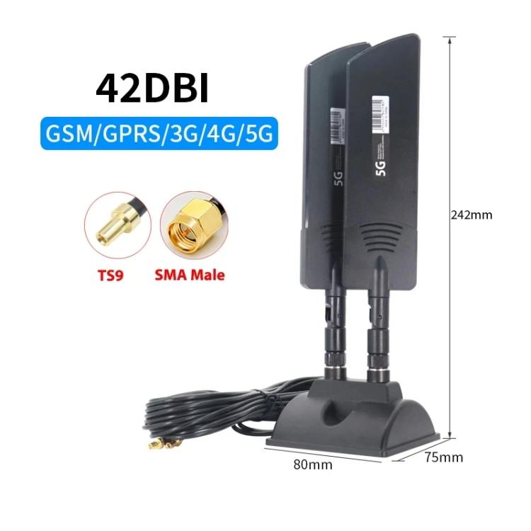 42dbi 5G Router External Antenna Outdoor Long Range WiFi Signal Coverage Booster, Spec: SMA Male White - SMA/RP-SMA Antenna by buy2fix | Online Shopping UK | buy2fix