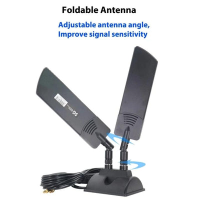 42dbi 5G Router External Antenna Outdoor Long Range WiFi Signal Coverage Booster, Spec: TS9 White - SMA/RP-SMA Antenna by buy2fix | Online Shopping UK | buy2fix