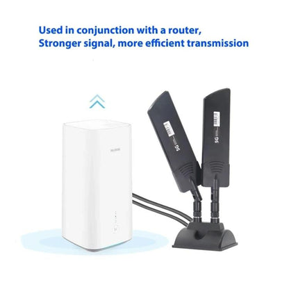 42dbi 5G Router External Antenna Outdoor Long Range WiFi Signal Coverage Booster, Spec: TS9 Black - SMA/RP-SMA Antenna by buy2fix | Online Shopping UK | buy2fix