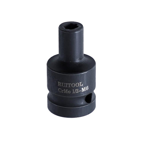 RUITOOL 1/2 inch Tap Socket Pneumatic Wrench Square Socket Inner Quarter Square Hole Wrench Tool, Spec: M6