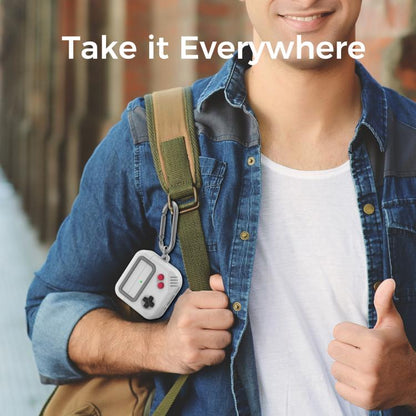 For AirPods 4 AhaStyle JY21 Silicone Earphone Protective Case Split Drip Cartoon Personalized Protective Case(Gray White) - For AirPods 4 by AhaStyle | Online Shopping UK | buy2fix