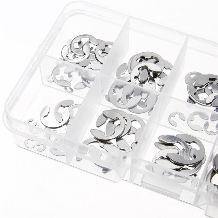 120pcs / Box M1.5-M10 304 Stainless Steel E-Type Open Retaining Ring Kit - Engine Fittings by buy2fix | Online Shopping UK | buy2fix