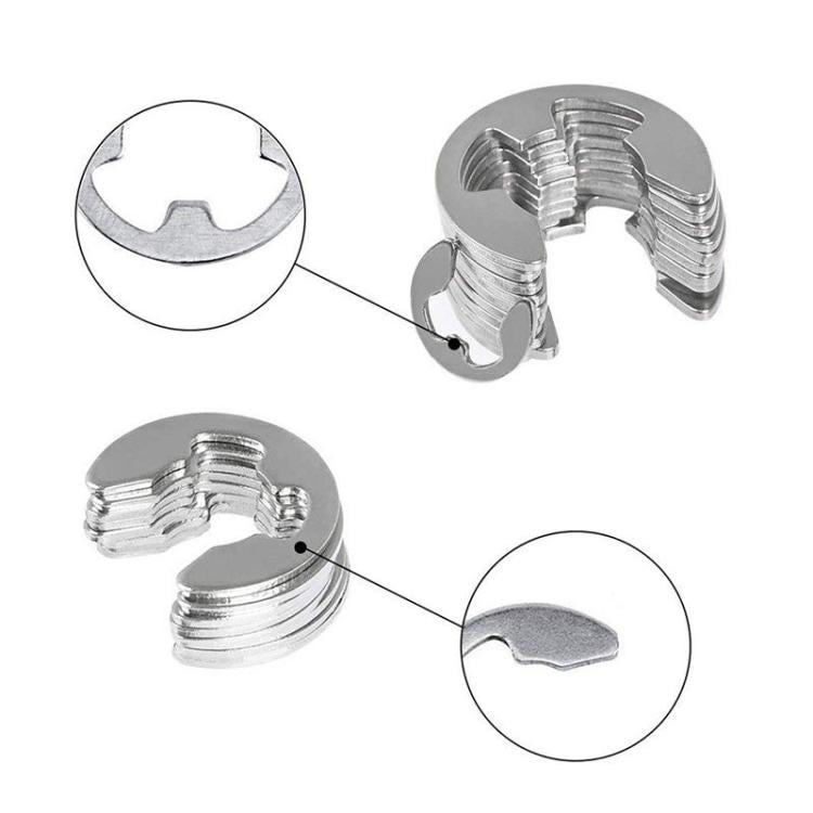120pcs / Box M1.5-M10 304 Stainless Steel E-Type Open Retaining Ring Kit - Engine Fittings by buy2fix | Online Shopping UK | buy2fix