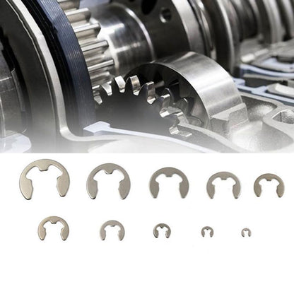 120pcs / Box M1.5-M10 304 Stainless Steel E-Type Open Retaining Ring Kit - Engine Fittings by buy2fix | Online Shopping UK | buy2fix