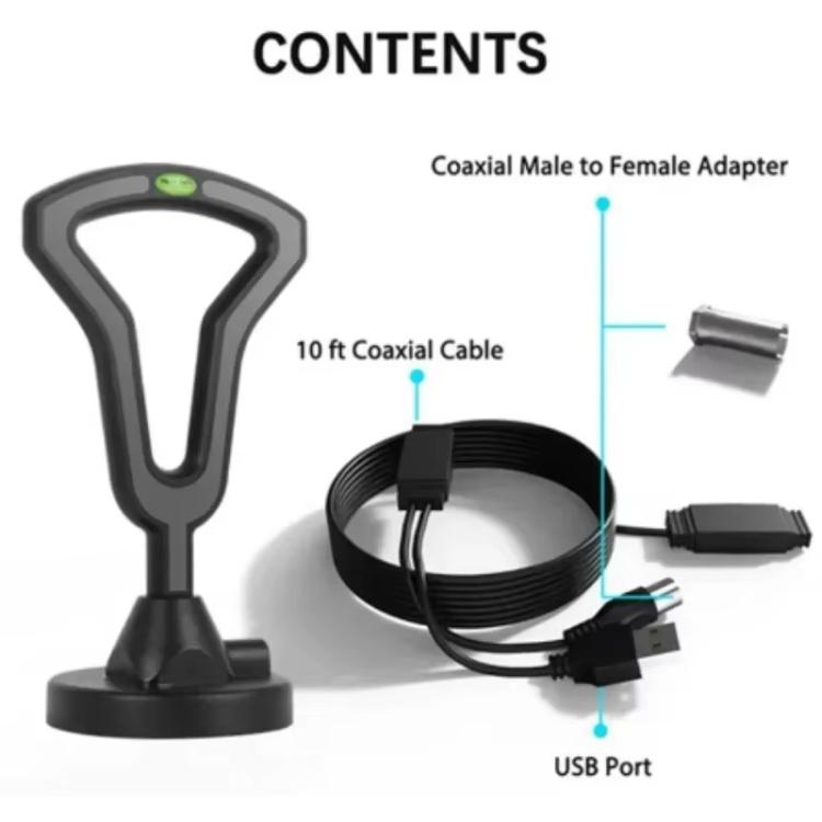 5M Digital TV Antenna Indoor Outdoor Signal Receiver DVB-T2 Terrestrial Wave TV Antenna - DVB-T & Simulation Antenna by buy2fix | Online Shopping UK | buy2fix