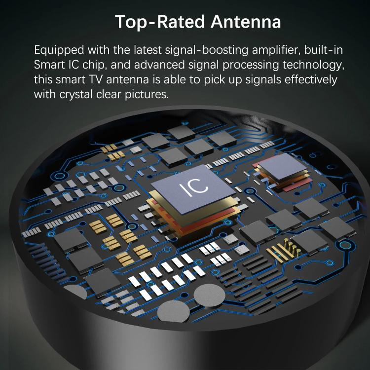 5M Digital TV Antenna Indoor Outdoor Signal Receiver DVB-T2 Terrestrial Wave TV Antenna - DVB-T & Simulation Antenna by buy2fix | Online Shopping UK | buy2fix