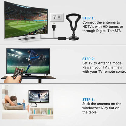 5M Digital TV Antenna Indoor Outdoor Signal Receiver DVB-T2 Terrestrial Wave TV Antenna - DVB-T & Simulation Antenna by buy2fix | Online Shopping UK | buy2fix