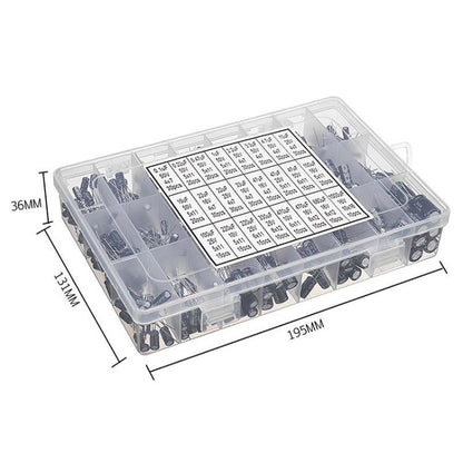 500pcs / Box 0.1uF-1000uF 24 Specifications Electrolytic Capacitor Kits - Others by buy2fix | Online Shopping UK | buy2fix