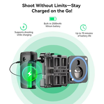 APEXEL VideoRig 2 Pro Smart Bluetooth Handle Mobile Photography Rabbit Cage Set(Black) - Handheld Gimbals by APEXEL | Online Shopping UK | buy2fix