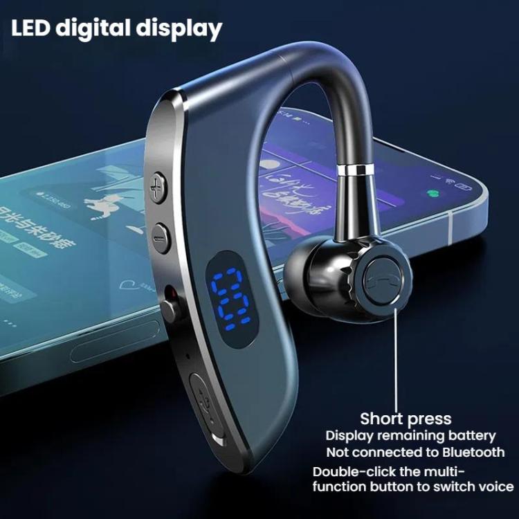 V18 On-Ear Business Digital Display Bluetooth Earphone(Bagged) - Bluetooth Earphone by buy2fix | Online Shopping UK | buy2fix