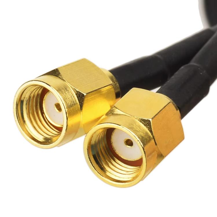 3M 2.4G/5G Dual-Band Antenna with 2 RP-SMA Male Connector Wireless WIFI Router Network Card High Gain Extension Antenna - SMA/RP-SMA Antenna by buy2fix | Online Shopping UK | buy2fix