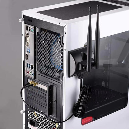 3M 2.4G/5G Dual-Band Antenna with 2 RP-SMA Male Connector Wireless WIFI Router Network Card High Gain Extension Antenna - SMA/RP-SMA Antenna by buy2fix | Online Shopping UK | buy2fix