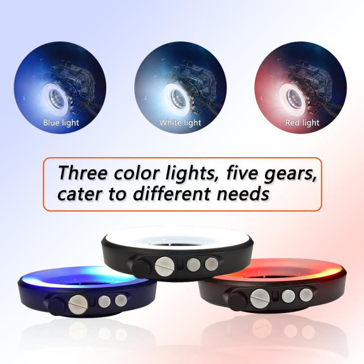 Sea Frogs SL-108 40m/130FT Underwater Photography Macro Ring Light(Black) -  by Sea Frogs | Online Shopping UK | buy2fix