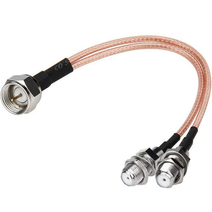 30cm F-Splitter Coaxial RF Cable F Male To Dual Female Splitter - Connectors by buy2fix | Online Shopping UK | buy2fix