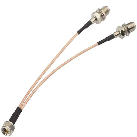 30cm F-Splitter Coaxial RF Cable F Male To Dual Female Splitter - Connectors by buy2fix | Online Shopping UK | buy2fix