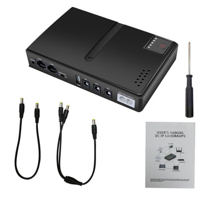 Uninterruptible Power Supply with DC Output 5V/9V/12V for Router, Modem, Security Camera, Mobile Phone EU Plug - Battery Storage Box by buy2fix | Online Shopping UK | buy2fix