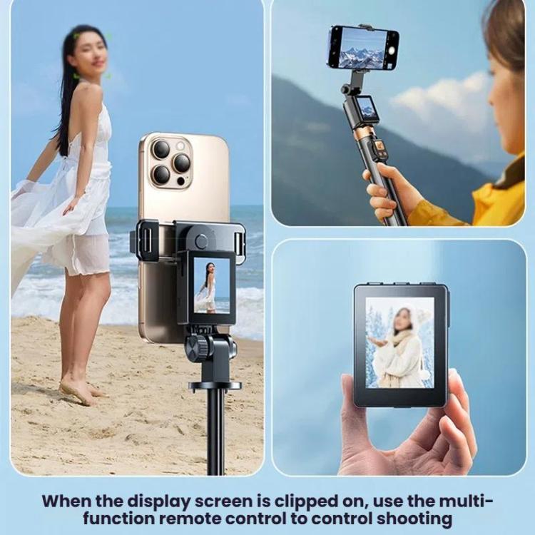 Mobile Phone Screen Mirroring Selfie Stick Real-time Display Mobile Phone Rear Photo Live Tripod Stand(Black) - Selfie Sticks by buy2fix | Online Shopping UK | buy2fix