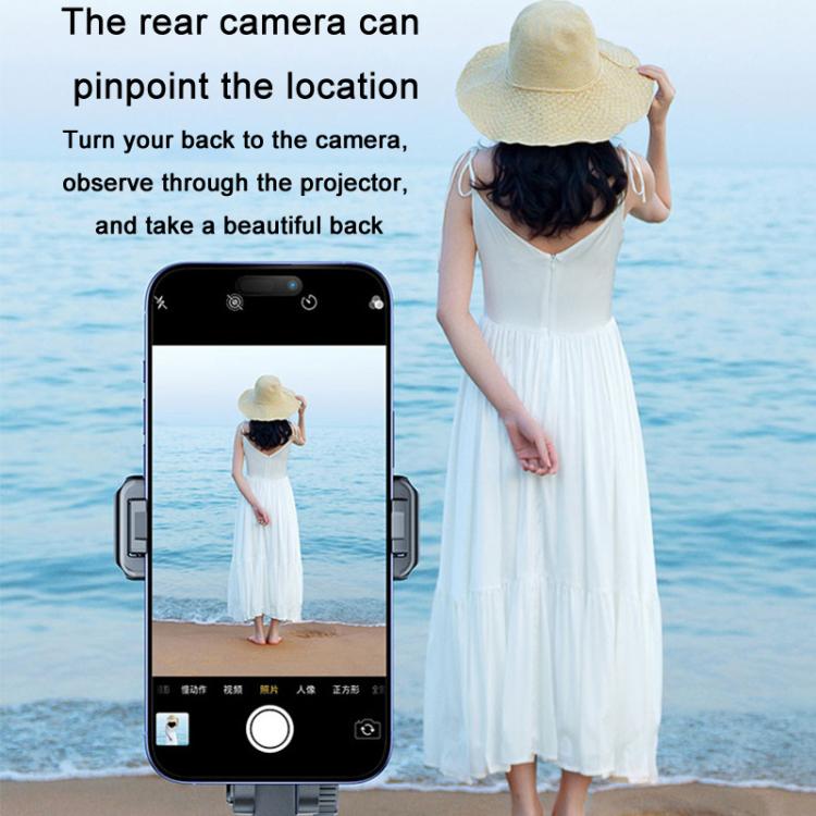 Mobile Phone Screen Mirroring Selfie Stick Real-time Display Mobile Phone Rear Photo Live Tripod Stand(Black) - Selfie Sticks by buy2fix | Online Shopping UK | buy2fix