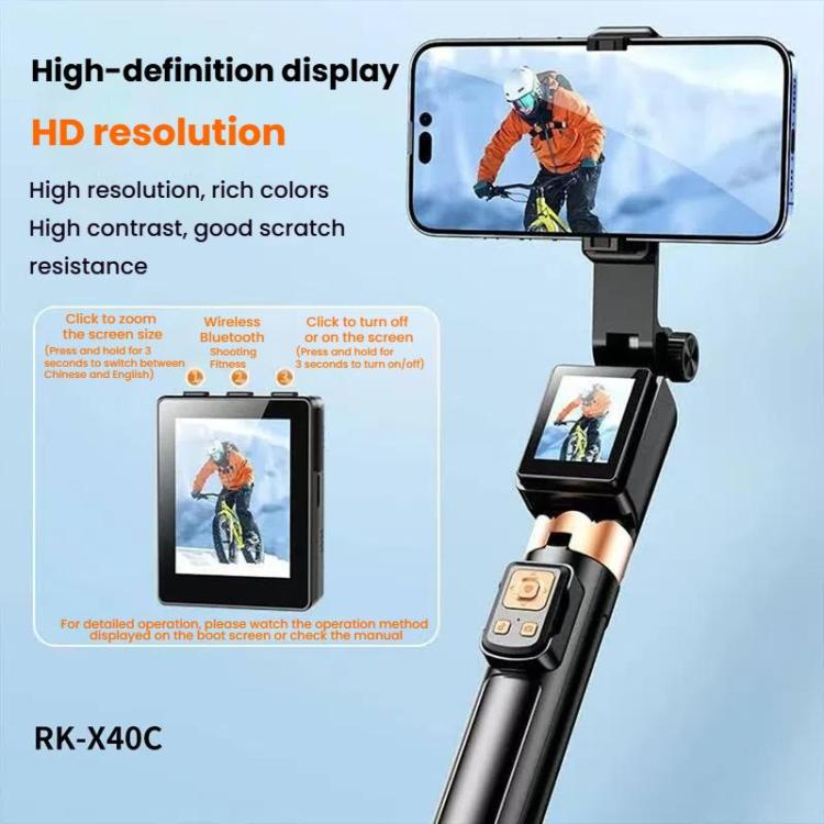 Mobile Phone Screen Mirroring Selfie Stick Real-time Display Mobile Phone Rear Photo Live Tripod Stand(Black) - Selfie Sticks by buy2fix | Online Shopping UK | buy2fix