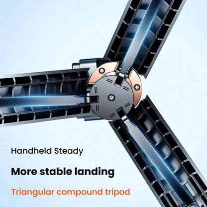 Mobile Phone Screen Mirroring Selfie Stick Real-time Display Mobile Phone Rear Photo Live Tripod Stand(Black) - Selfie Sticks by buy2fix | Online Shopping UK | buy2fix