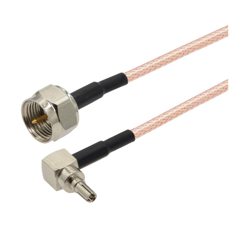 10cm F Male Straight to CRC9 Male 90 Degree Coaxial RF Cable RG316 Jumper Cable - Connectors by buy2fix | Online Shopping UK | buy2fix