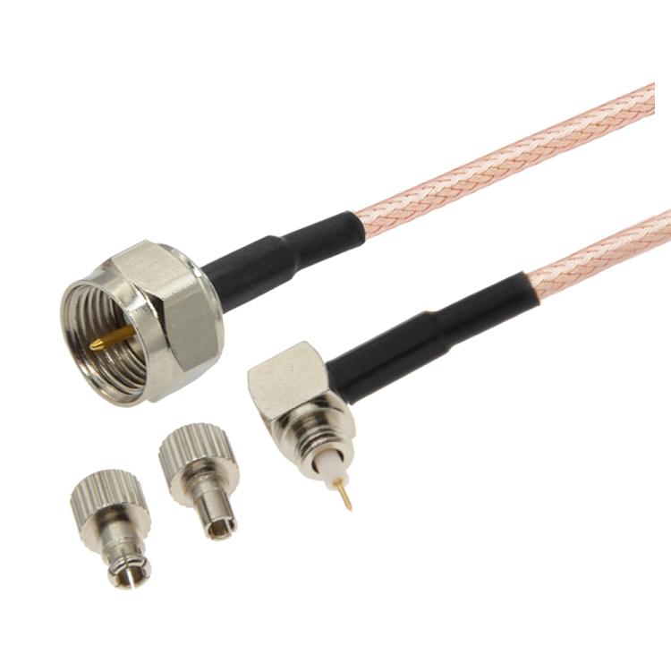 30cm F Male Straight To Dual TS9 / CRC9 Male Degree Coaxial RF Cable RG316 Jumper Cable - Connectors by buy2fix | Online Shopping UK | buy2fix